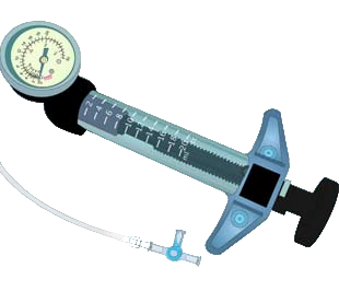 Angio-Line syringe pressure gauge