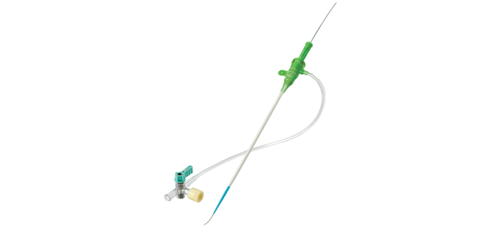 Introducer of the Angio-line line